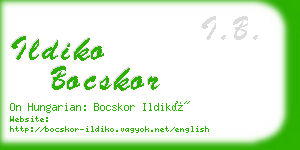 ildiko bocskor business card